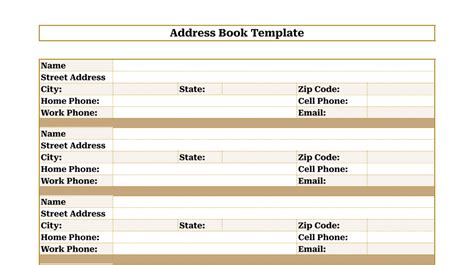 address book template google sheets